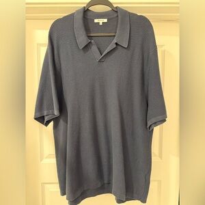 Madewell Navy Blue Short Sleeve Polo Sweater